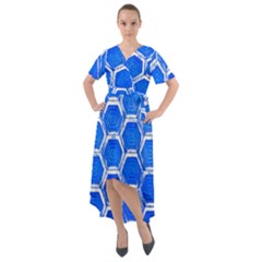 Hexagon Windows Front Wrap High Low Dress by essentialimage365