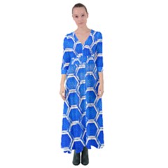 Hexagon Windows Button Up Maxi Dress by essentialimage365