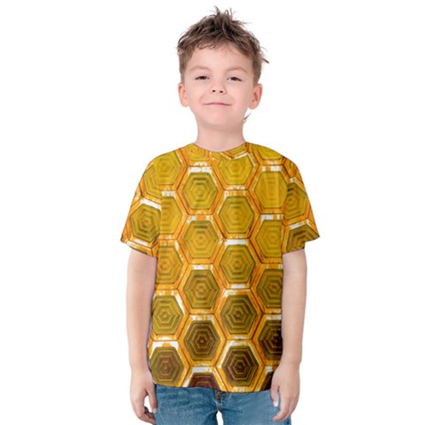 Hexagonal Windows Kids  Cotton Tee by essentialimage365