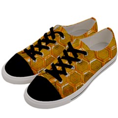 Hexagonal Windows Men s Low Top Canvas Sneakers by essentialimage365