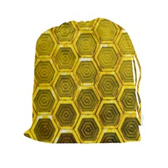 Hexagon Windows Drawstring Pouch (2xl) by essentialimage365