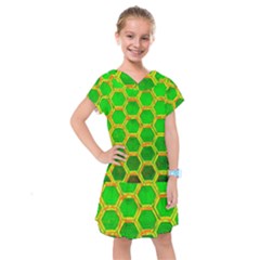 Hexagon Window Kids  Drop Waist Dress by essentialimage365