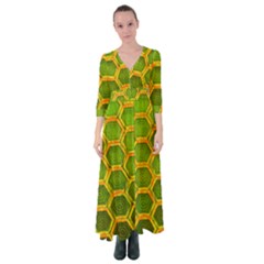 Hexagon Windows Button Up Maxi Dress by essentialimage365