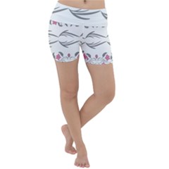 Folk Ornament Lightweight Velour Yoga Shorts by Eskimos