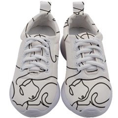Cats Line Art  Kids Athletic Shoes by Sobalvarro