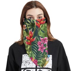 Tropic Flowers Face Covering Bandana (triangle) by goljakoff