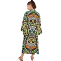 Sugar Skulls Pattern Maxi Kimono View2