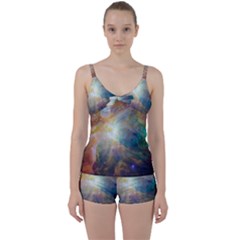 Colorful Galaxy Tie Front Two Piece Tankini by ExtraAwesomeSauce