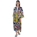 Sugar Skulls Maxi Satin Kimono View1