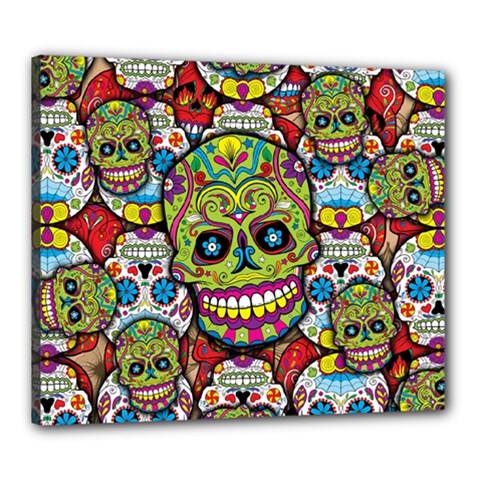 Sugar Skulls Canvas 24  X 20  (stretched) by ExtraAwesomeSauce
