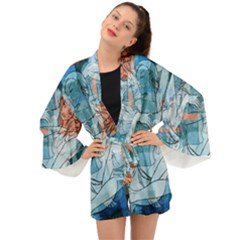 Retro Girls Long Sleeve Kimono by ExtraAwesomeSauce