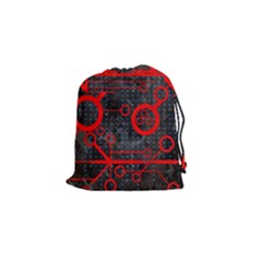 Tech - Red Drawstring Pouch (small) by ExtraAwesomeSauce