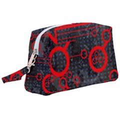 Tech - Red Wristlet Pouch Bag (large) by ExtraAwesomeSauce