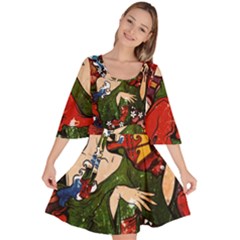 Geisha Geisha Velour Kimono Dress by ExtraAwesomeSauce