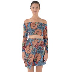 Chinese Phoenix Off Shoulder Top With Skirt Set by ExtraAwesomeSauce