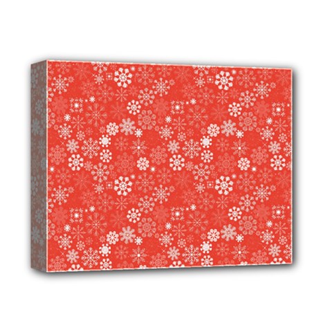 Christmas Snowflakes Deluxe Canvas 14  X 11  (stretched) by ExtraAwesomeSauce