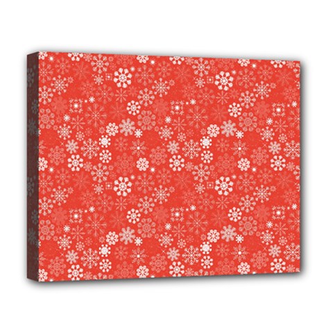 Christmas Snowflakes Deluxe Canvas 20  X 16  (stretched) by ExtraAwesomeSauce
