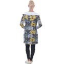 Cute Cat Pattern Longline Hooded Cardigan View2