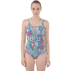 Floral Pattern Cut Out Top Tankini Set by ExtraAwesomeSauce