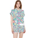 Floral Pattern Chiffon Lounge Set View1