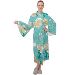 Floral Pattern Maxi Velour Kimono by ExtraAwesomeSauce