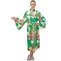 Floral Pattern Maxi Velour Kimono by ExtraAwesomeSauce