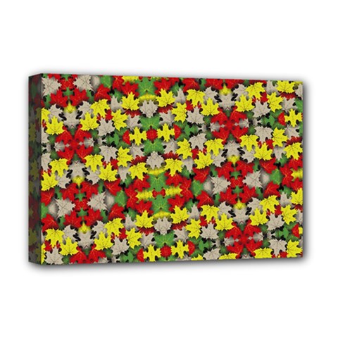 Leaves Pattern Deluxe Canvas 18  X 12  (stretched) by ExtraAwesomeSauce