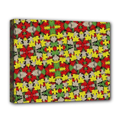 Leaves Pattern Deluxe Canvas 20  X 16  (stretched) by ExtraAwesomeSauce