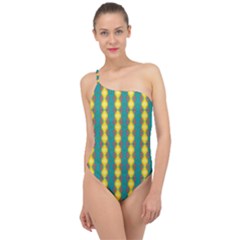Native American Pattern Classic One Shoulder Swimsuit by ExtraAwesomeSauce