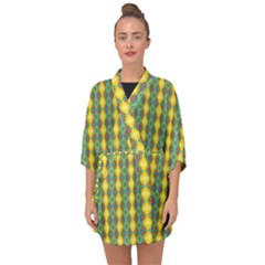 Native American Pattern Half Sleeve Chiffon Kimono by ExtraAwesomeSauce