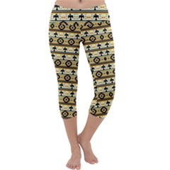 Native American Pattern Capri Yoga Leggings by ExtraAwesomeSauce