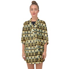 Native American Pattern Half Sleeve Chiffon Kimono by ExtraAwesomeSauce