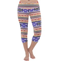 Native American Pattern Capri Yoga Leggings by ExtraAwesomeSauce