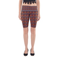 Native American Pattern Yoga Cropped Leggings by ExtraAwesomeSauce