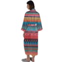 Native American Pattern Maxi Satin Kimono View2