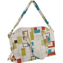 Retro Pattern Vintage Canvas Crossbody Bag by ExtraAwesomeSauce