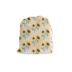 Sunflowers Pattern Drawstring Pouch (medium) by ExtraAwesomeSauce