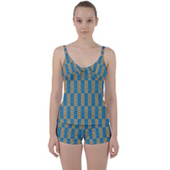 Tartan Pattern Tie Front Two Piece Tankini by ExtraAwesomeSauce