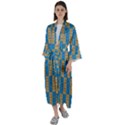 Tartan Pattern Maxi Satin Kimono View1
