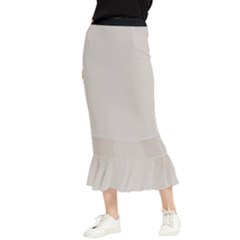 Abalone Grey Maxi Fishtail Chiffon Skirt by FashionBoulevard