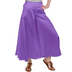 Amethyst Purple Satin Palazzo Pants by FashionLane