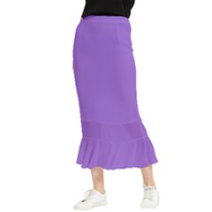 Amethyst Purple Maxi Fishtail Chiffon Skirt by FashionLane