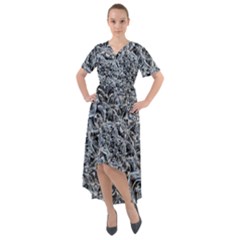 Ice Knot Front Wrap High Low Dress by MRNStudios