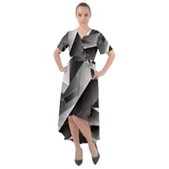 Harris Front Wrap High Low Dress by MRNStudios