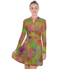 Easter Egg Colorful Texture Long Sleeve Panel Dress by Dutashop