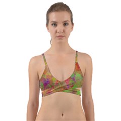 Easter Egg Colorful Texture Wrap Around Bikini Top by Dutashop