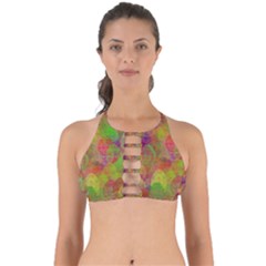 Easter Egg Colorful Texture Perfectly Cut Out Bikini Top by Dutashop