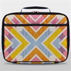 Line Pattern Cross Print Repeat Full Print Lunch Bag by Dutashop