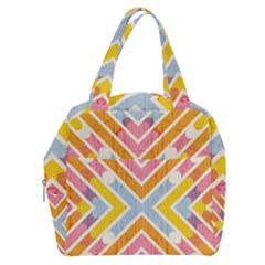 Line Pattern Cross Print Repeat Boxy Hand Bag by Dutashop