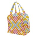 Line Pattern Cross Print Repeat Boxy Hand Bag View2